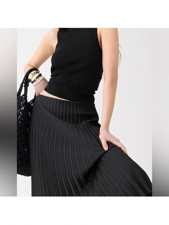 NWT J. Crew pleated midi skirt Gwyneth XL pull on - Picture 2 of 5